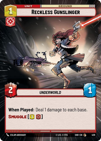 Image for Reckless Gunslinger (Hyperspace) (429) [Shadows of the Galaxy] - Star Wars: Unlimited