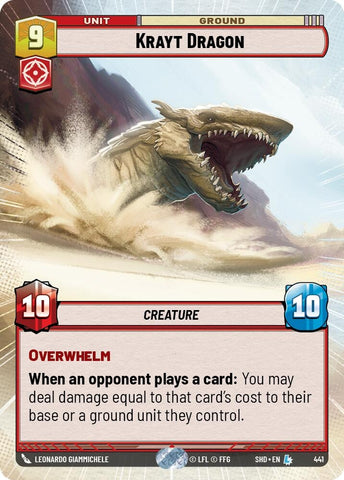 Image for Krayt Dragon (Hyperspace) (441) [Shadows of the Galaxy] - Star Wars: Unlimited
