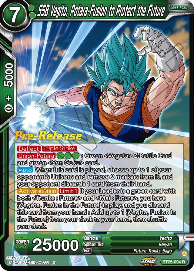 SSB Vegito, Potara-Fusion to Protect the Future (BT25-094) [Legend of