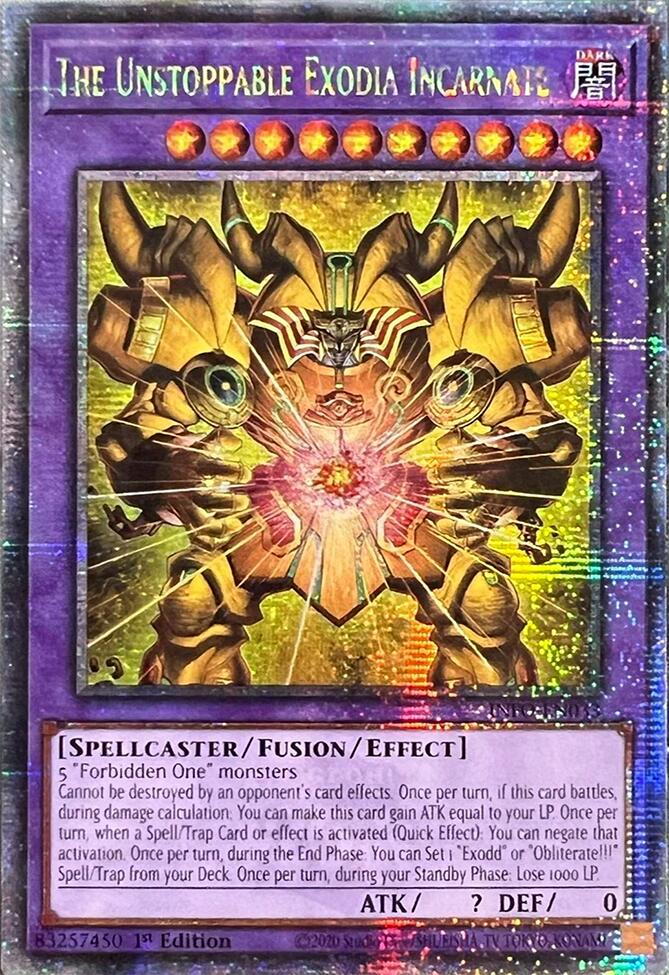 rare exodia cards Necross DCR-020 Dark Crisis Ultra Spellcaster/Fusion/Effect The Unstoppable Exodia Incarnate (Quarter