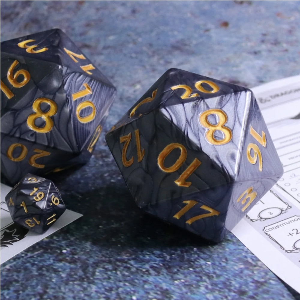 Black Pearl 55mm Titan D20 by Foam Brain Games