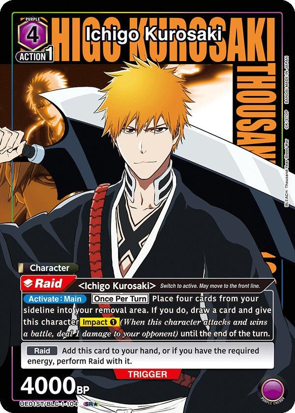Image for Ichigo Kurosaki (104) (SR*) (UE01ST/BLC-1-104) - Union Arena