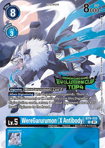 WereGarurumon (X Antibody) [BT9-028] (2024 Evolution Cup Top 4) [X Record Promos]