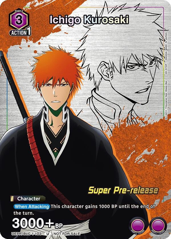Image for Ichigo Kurosaki (Super Pre-Release Event Participation) (UE01ST/BLC-1-103) - Union Arena