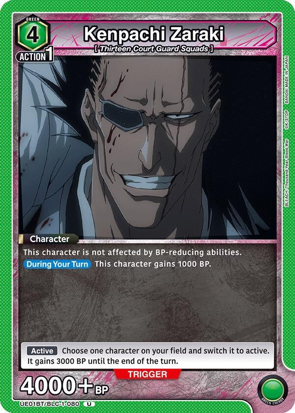 Image for Kenpachi Zaraki (080) (UE01BT/BLC-1-080) - Union Arena