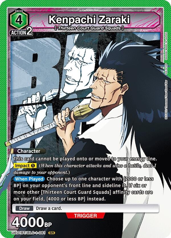 Image for Kenpachi Zaraki (081) (UE01BT/BLC-1-081) - Union Arena