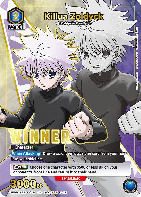 Image for Killua Zoldyck (018) (Winner) (UEPR) (UEPR/HTR-1-018) - Union Arena
