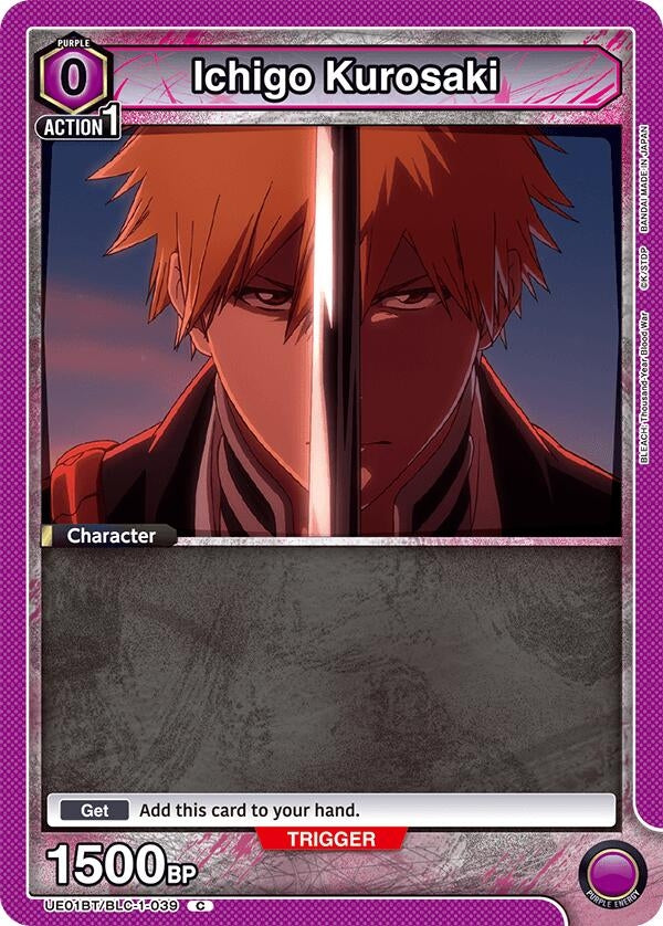 Image for Ichigo Kurosaki (039) (Box Topper Foil) (UE01BT/BLC-1-039) - Union Arena