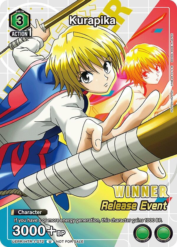 Image for Kurapika (Release Event Winner) (UEPR/HTR-1-072) - Union Arena