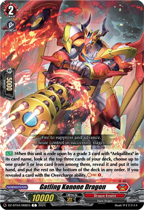 Gatling Kanone Dragon (DZ-BT04/068EN) [Destined Showdown]