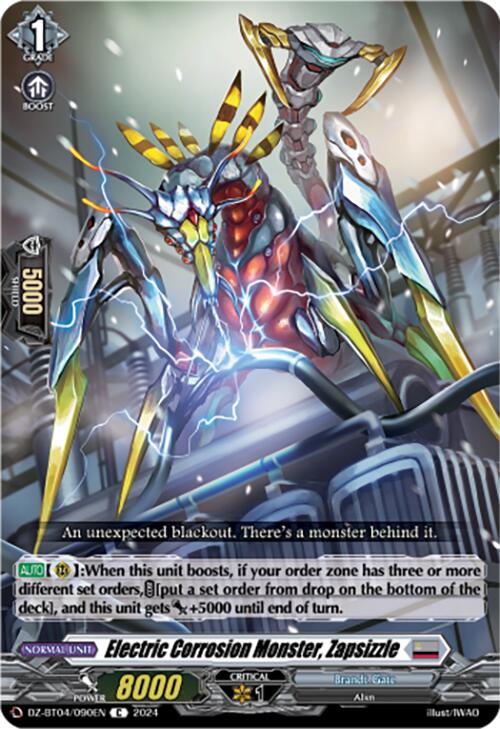 Electric Corrosion Monster, Zapsizzle (DZ-BT04/090EN) [Destined Showdown]