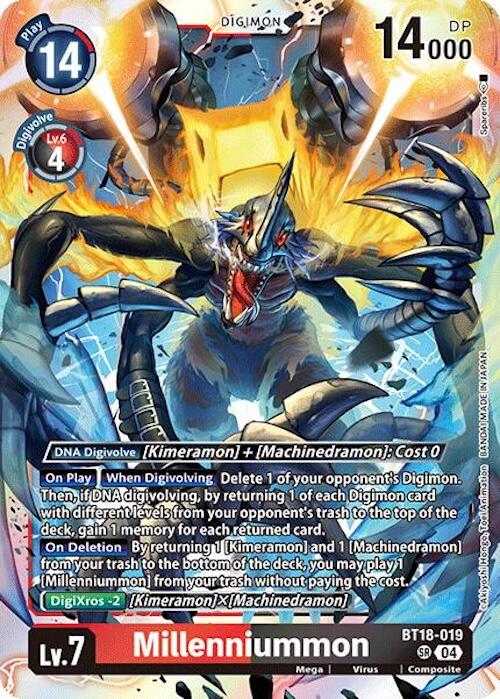 digimon kimeramon card Millenniummon [BT18-019] [Release Special Booster Ver.2.0] Digivolve 1 Cost Pack Detail::Blastoise (Light) Durant ex 2024 Scarlet blue eyes white dragon