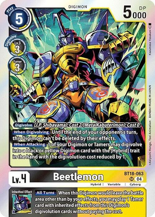 Digimon Release Special Booster 2.0 Super Rare Beetlemon BT18-063