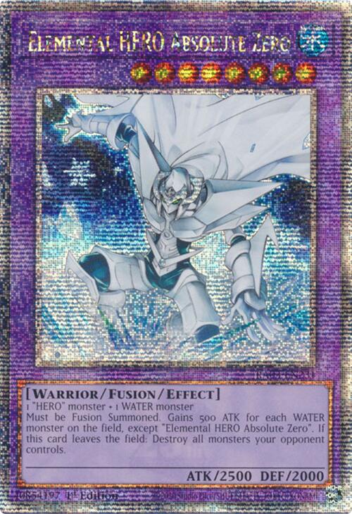 yugioh absolute zero deck Elemental HERO (Quarter Century Secret Rare) [RA03-EN231] Quarter Century Secret Rare Material:Black Metal pokemon_gym_leader This card gains 500 Exchange Control (Commander /