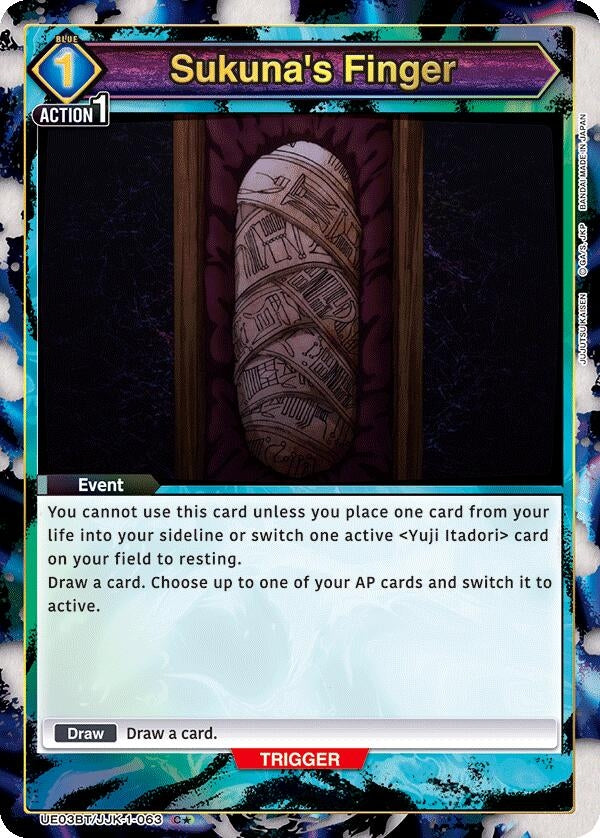 Image for Sukuna's Finger (C*) (UE03BT/JJK-1-063) - Union Arena