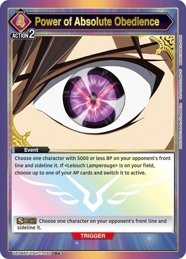 Image for Power of Absolute Obedience (R*) (UE04BT/CGH-1-030) - Union Arena
