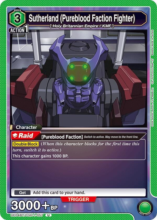 Image for Sutherland (Pureblood Faction Fighter) (UE04BT/CGH-1-057) - Union Arena