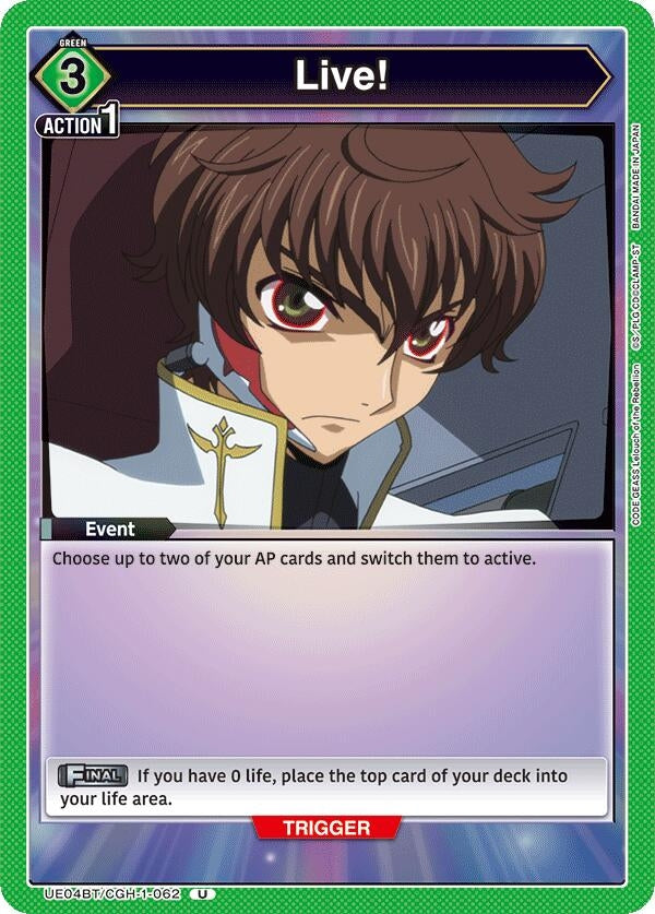 Image for Live! (UE04BT/CGH-1-062) - Union Arena