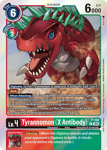 Tyrannomon [P-160] (X Antibody) (-Chain of Liberation- Upgrade Pack [Chain of Liberation Promos] Damaged Foil