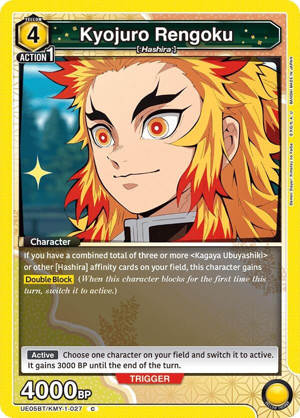Image for Kyojuro Rengoku (027) (UE05BT/KMY-1-027) - Union Arena