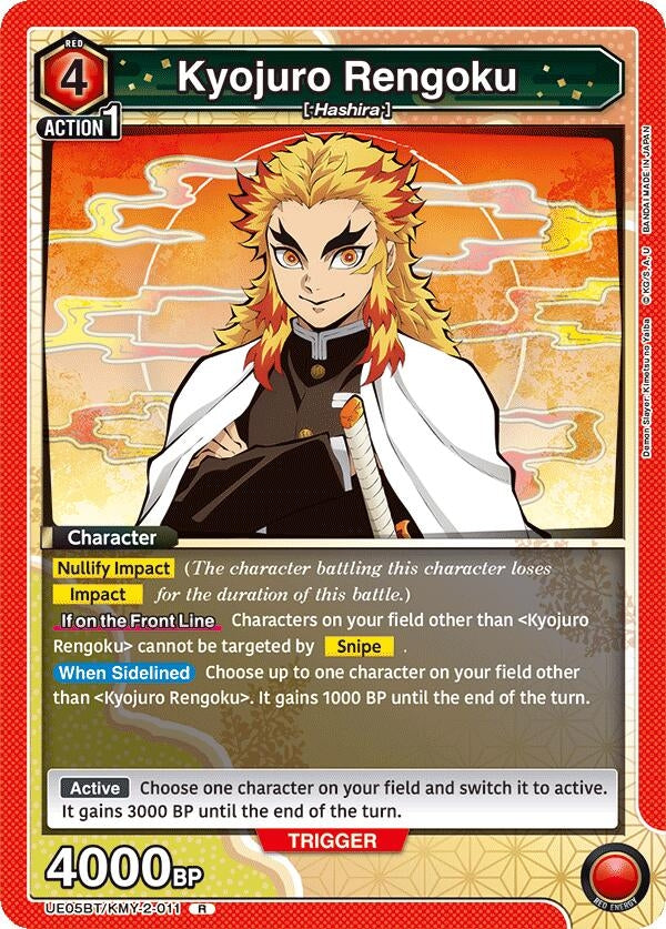Image for Kyojuro Rengoku (011) (UE05BT/KMY-2-011) - Union Arena