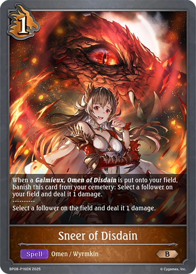 Sneer of Disdain - P16EN (Foil) (BP08-P16EN) [Alterchaotica]