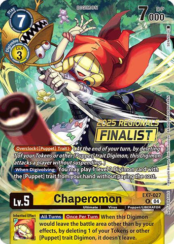 Chaperomon [EX7-027] (2025 Regionals Finalist) [Digimon LIBERATOR Promos]