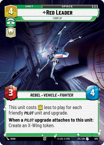 Red Leader - Form Up (835) (Hyperspace Foil) (835) [Jump to Lightspeed]