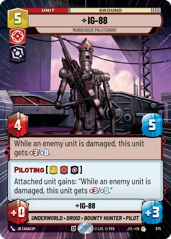 IG-88 - Murderous Phlutdroid (875) (Hyperspace Foil) (875) [Jump to Lightspeed]