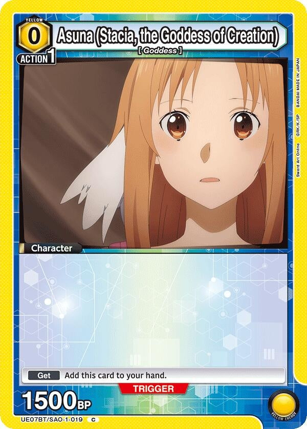 Image for Asuna (Stacia, the Goddess of Creation) (019) (Box Topper Foil) (UE07BT/SAO-1-019) - Union Arena