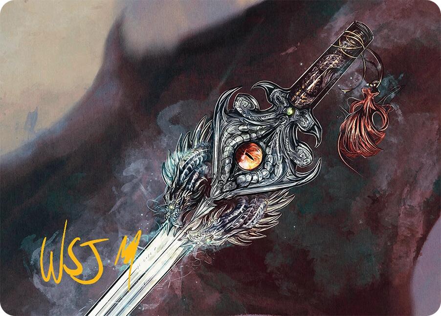 Dragonfire Blade Art Card (40/54) (Gold-Stamped Signature) [Tarkir: Dragonstorm Art Series]