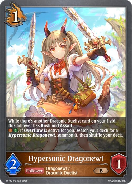 Hypersonic Dragonewt - P34EN (Foil) (BP09-P34EN) [Duet of Dawn and Dusk]