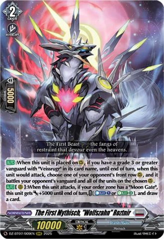 The First Mythisch, "Wolfszahn" Roztnir (DZ-BT07/009EN) [Moon Fangs & Cerulean Blaze]