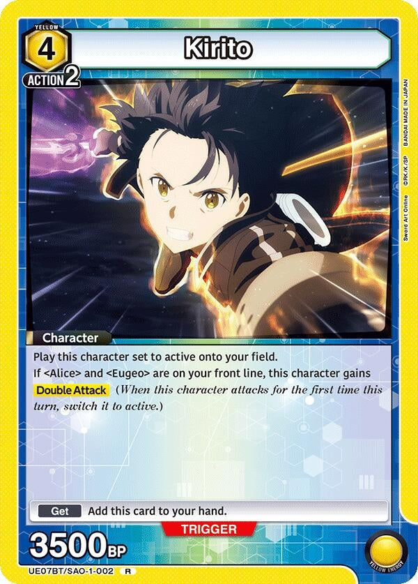 Image for Kirito (002) (UE07BT) (UE07BT/SAO-1-002) - Union Arena