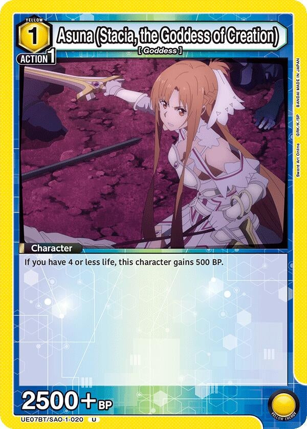 Image for Asuna (Stacia, the Goddess of Creation) (020) (UE07BT/SAO-1-020) - Union Arena