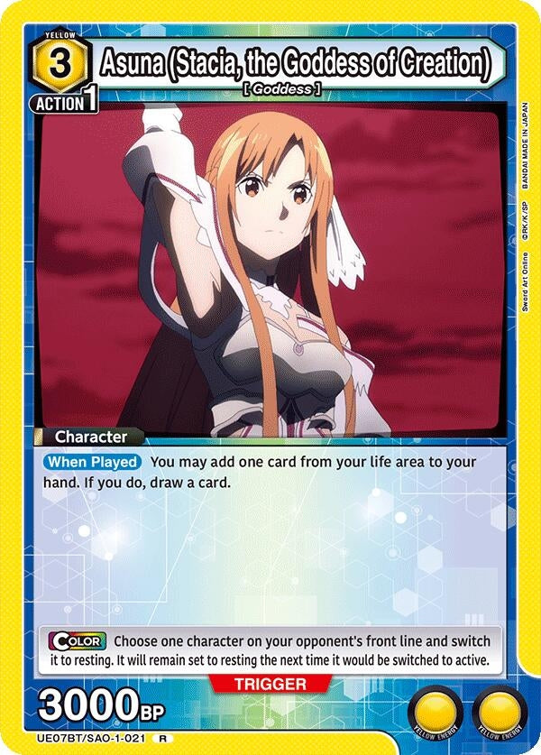 Image for Asuna (Stacia, the Goddess of Creation) (021) (UE07BT/SAO-1-021) - Union Arena
