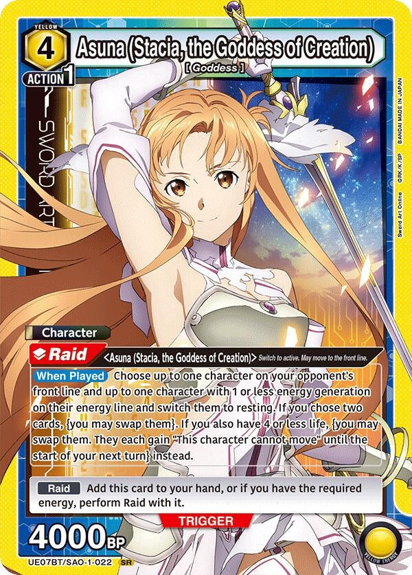 Image for Asuna (Stacia, the Goddess of Creation) (022) (UE07BT/SAO-1-022) - Union Arena