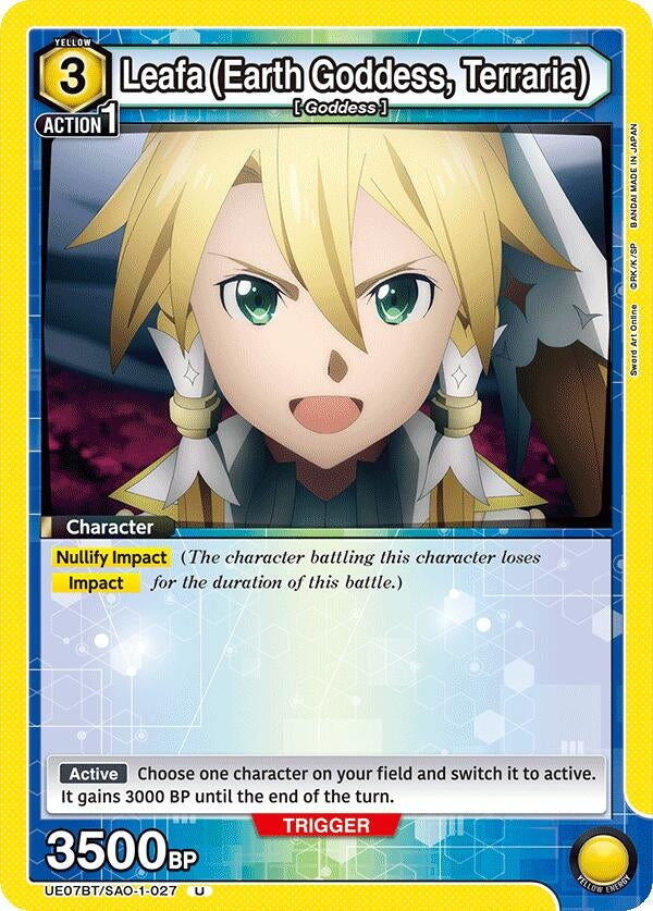 Image for Leafa (Earth Goddess, Terraria) (027) (UE07BT/SAO-1-027) - Union Arena