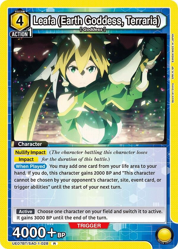 Image for Leafa (Earth Goddess, Terraria) (028) (UE07BT/SAO-1-028) - Union Arena