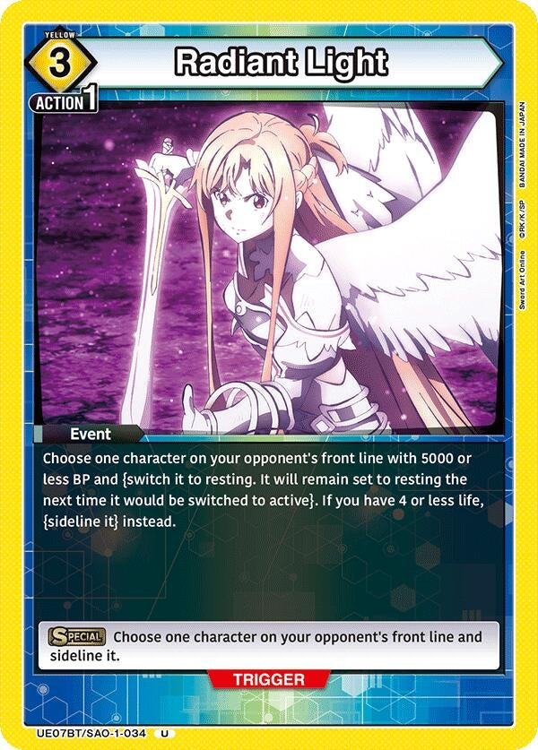 Image for Radiant Light (UE07BT) (UE07BT/SAO-1-034) - Union Arena