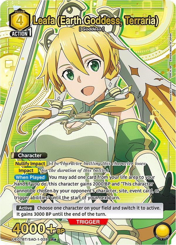 Image for Leafa (Earth Goddess, Terraria) (028) (R*) (UE07BT/SAO-1-028) - Union Arena