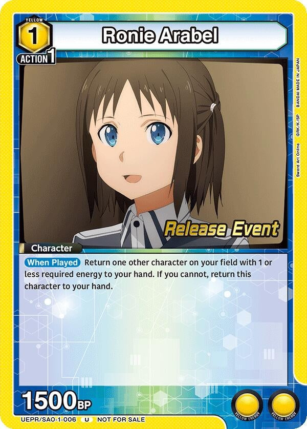 Image for Ronie Arabel (UE07BT_RE) (UEPR/SAO-1-006) - Union Arena