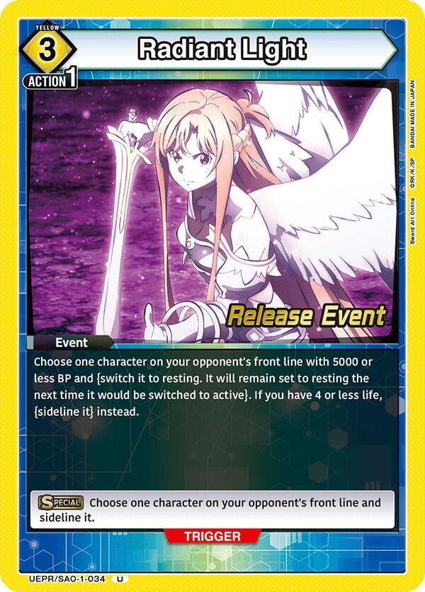 Image for Radiant Light (UE07BT_RE) (UEPR/SAO-1-034) - Union Arena