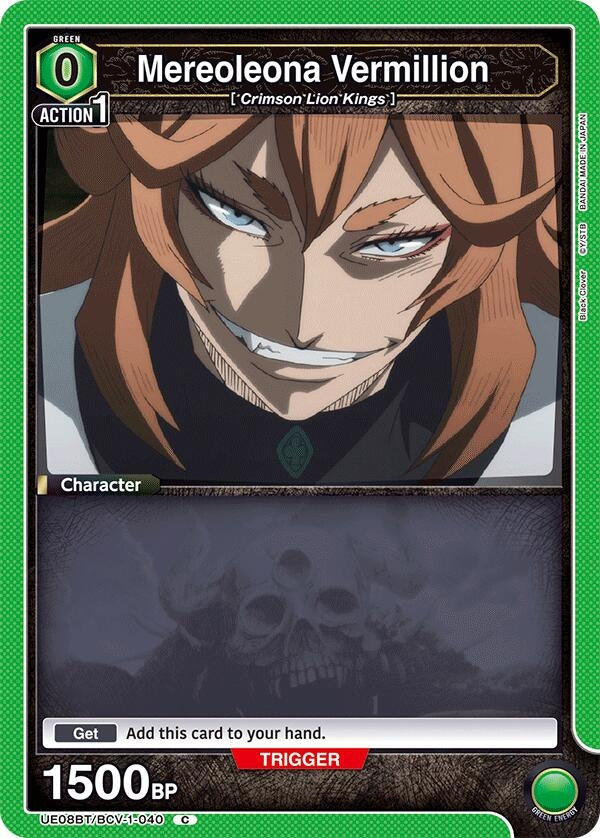 Image for Mereoleona Vermillion (040) (Box Topper Foil) (UE08BT) (UE08BT/BCV-1-040) - Union Arena
