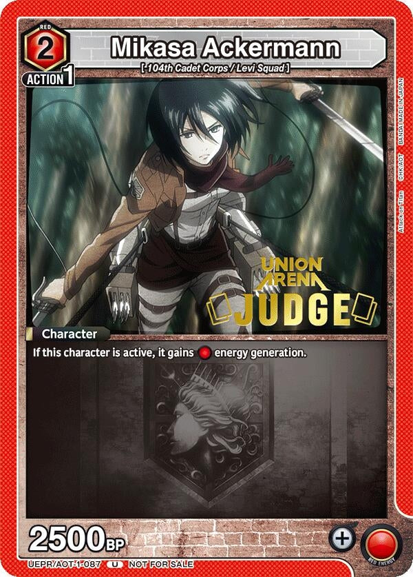 Image for Mikasa Ackermann (Judge Pack) (UEPR) (UEPR/AOT-1-087) - Union Arena