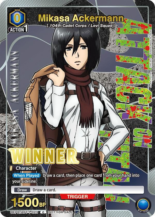 Image for Mikasa Ackermann (Winner) (UEPR) (UEPR/AOT-1-023) - Union Arena