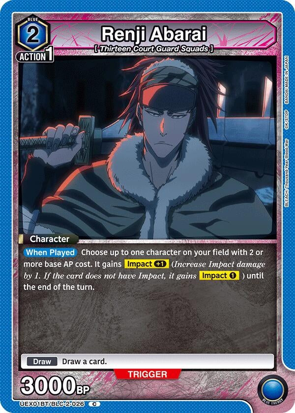 Image for Renji Abarai (026) (UEX01BT) (UEX01BT/BLC-2-026) - Union Arena