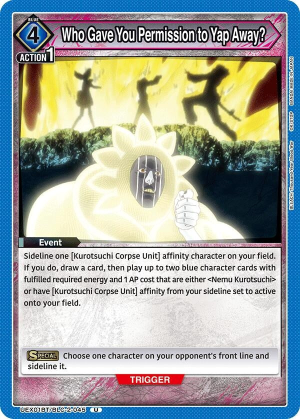 Image for Who Gave You Permission to Yap Away? (UEX01BT) (UEX01BT/BLC-2-045) - Union Arena