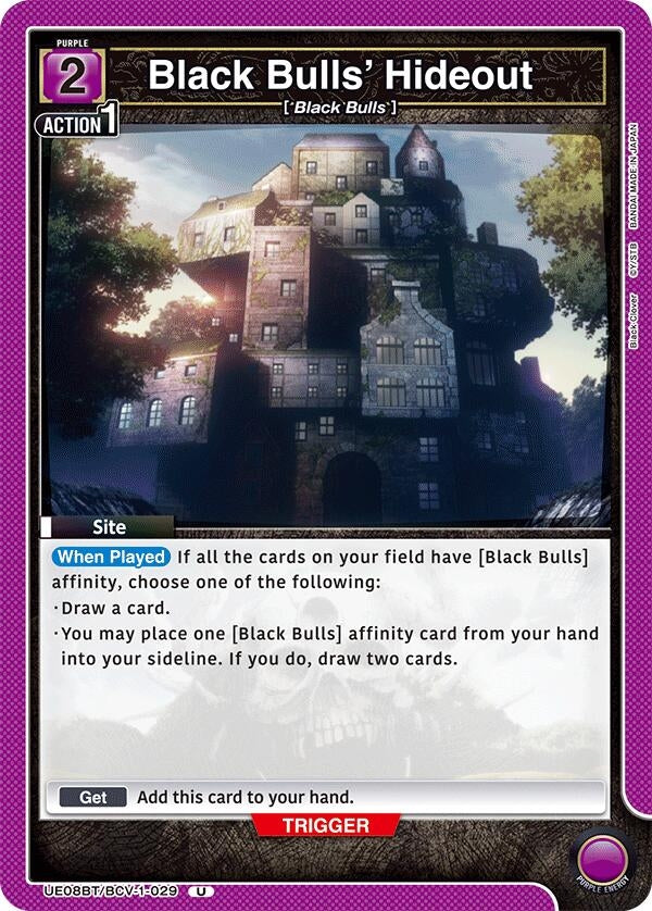 Image for Black Bulls' Hideout (UE08BT) (UE08BT/BCV-1-029) - Union Arena