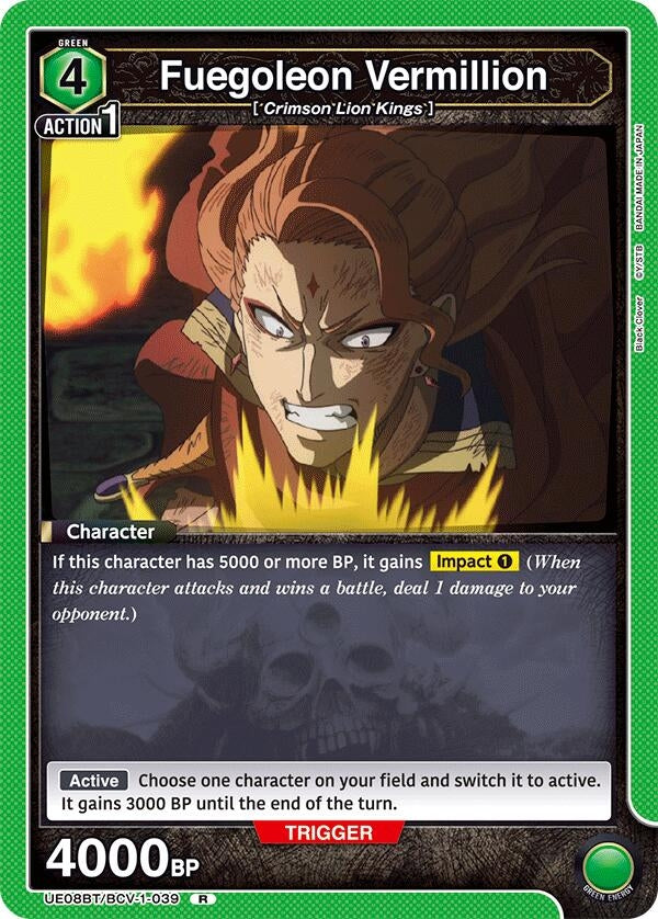 Image for Fuegoleon Vermillion (UE08BT) (UE08BT/BCV-1-039) - Union Arena